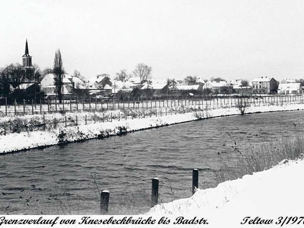 1961 war Schluss - nach 55 Jahren. Vom Hafen blieb fast nichts mehr übrig, das Hafenareal wurde zum Todesstreifen. Der Teltowkanal war die Grenze zu Westberlin.  