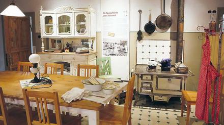 Im Spargelmuseum zeigt eine historische Küche, wie um die Wende zum 20. Jahrhundert in Beelitz gekocht wurde.