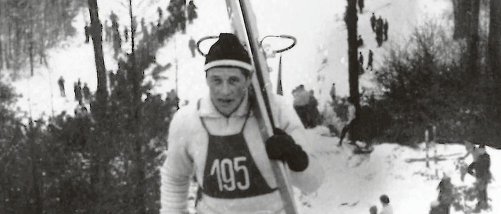 Der Geltower Emil Schulze beim Aufstieg. 