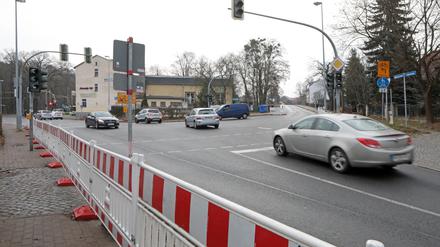 Bereits im Dezember gab es Sperrungen wegen Bauarbeiten am Stahnsdorfer Hof/Ruhlsdorfer Straße.