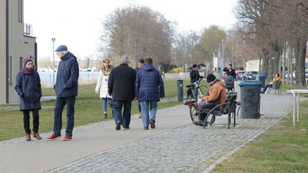 Die Promenade an der Regattastrecke in Werder