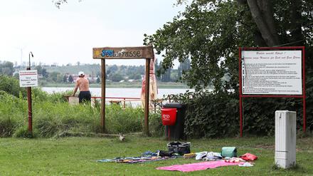 Das Strandbad Werder am Plessower See. 
