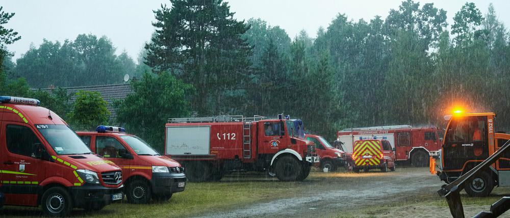 Am Montag sorgte Regen für eine Entspannung der Lage in Treuenbrietzen.