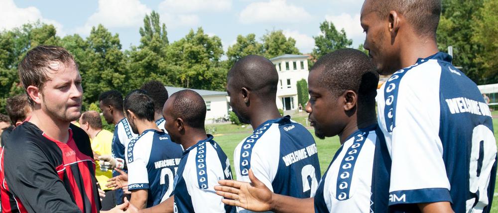 Mehr davon, fordert der DOSB: Deutschlands erste reine Flüchtlingsmannschaft "Welcome United Babelsberg 03"