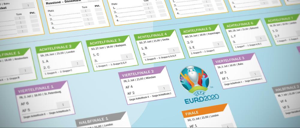 EM 2021: Spielplan als PDF zum Ausdrucken