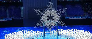 Das Element Eis spielte eine zentrale Rolle bei der Eröffnungsfeier in Peking.