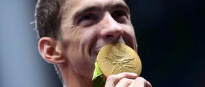 Die Goldmedaille hat Michael Phelps immer gut geschmeckt.