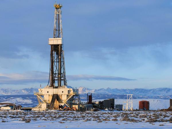 Fracking Infrastruktur in US-Bundesstaat Wyoming.
