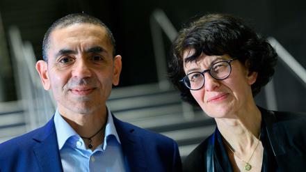 Ugur Sahin und Özlem Türeci, die Gründer des Mainzer Corona-Impfstoff-Entwicklers Biontech