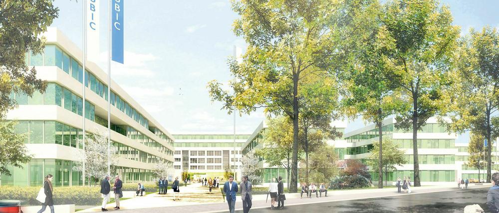Das neue Technologie- und Gründerzentrums FUBIC an der Fabeckstraße soll klimaneutral betrieben werden.